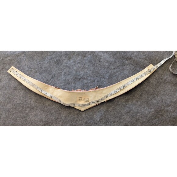 Vtg Nina Arjani Leatherock Belt Sz XS/S Boho Genuine Leather Embelished Pink main image 13
